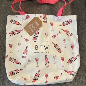 NEW Envogue Canvas Tote Bag 100% Cotton ‘BTW Bring the Wine’